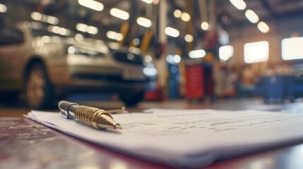 A side-by-side visual comparison of an auto insurance policy and a mechanic’s tools, representing the difference between accident coverage and mechanical breakdown protection.